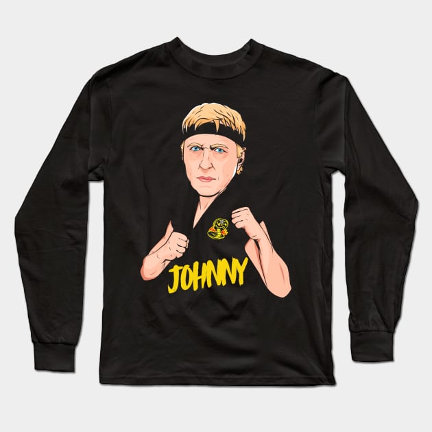 Johnny Lawrence Cobra Kai Long Sleeve T-Shirt by portraiteam